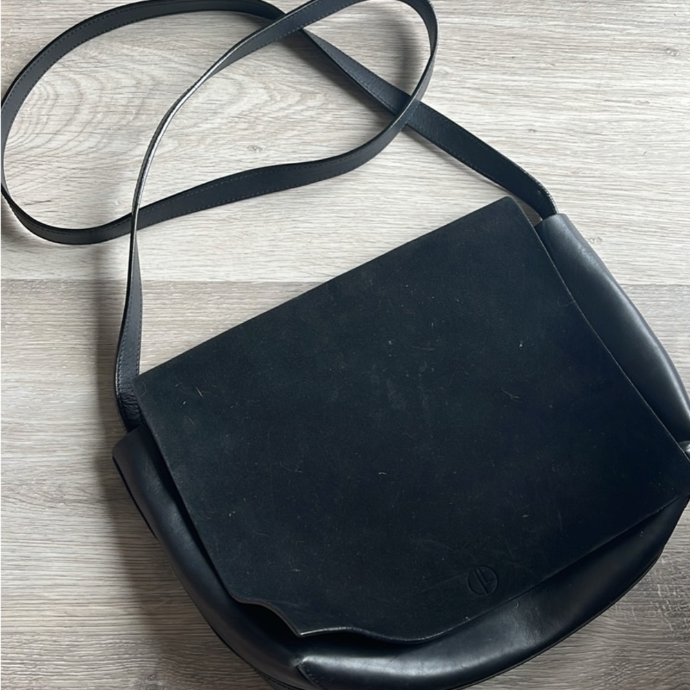 Janessa Leone Classic Black Shoulder Bag